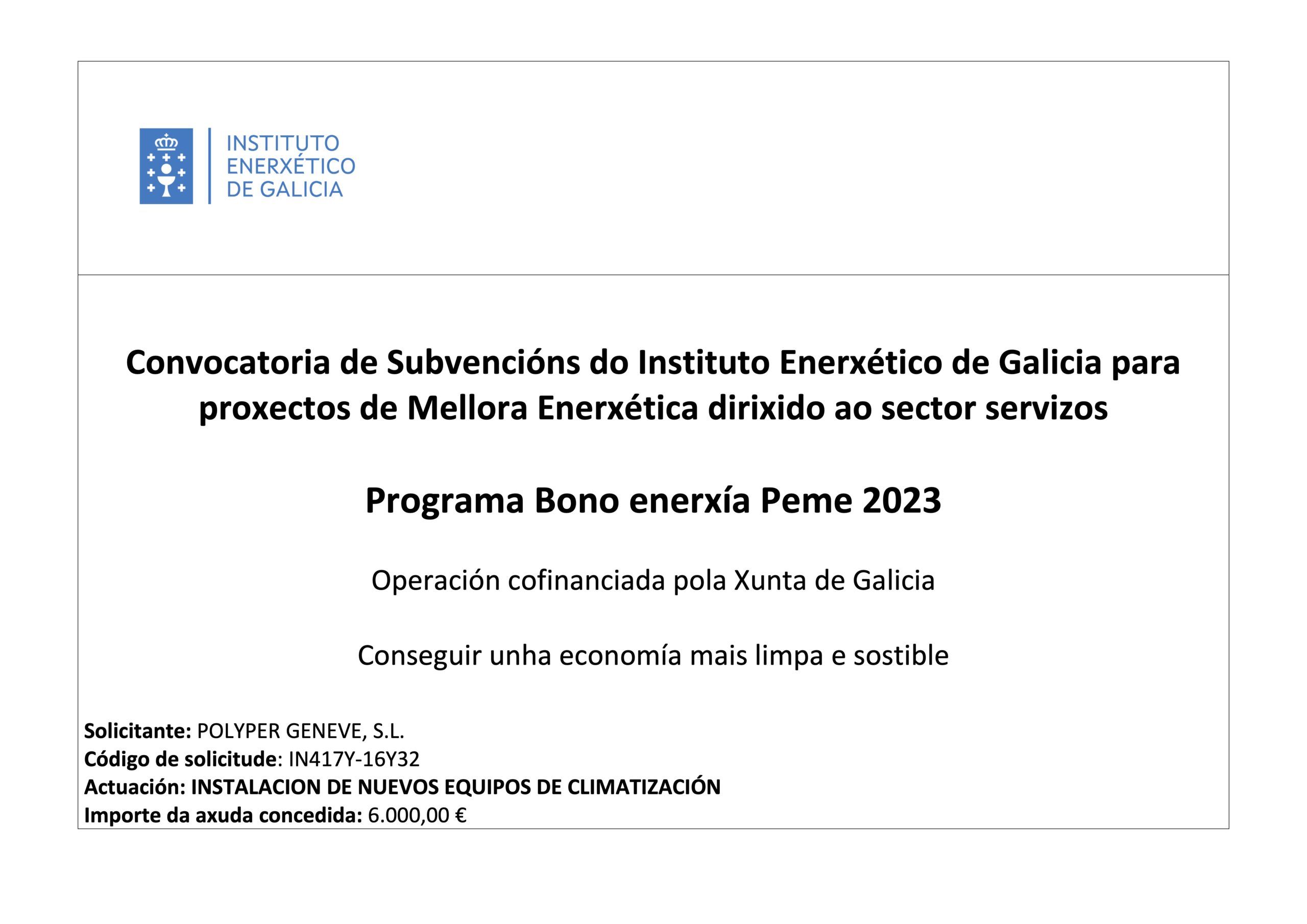 Programa Bono Enerxia Peme 2023